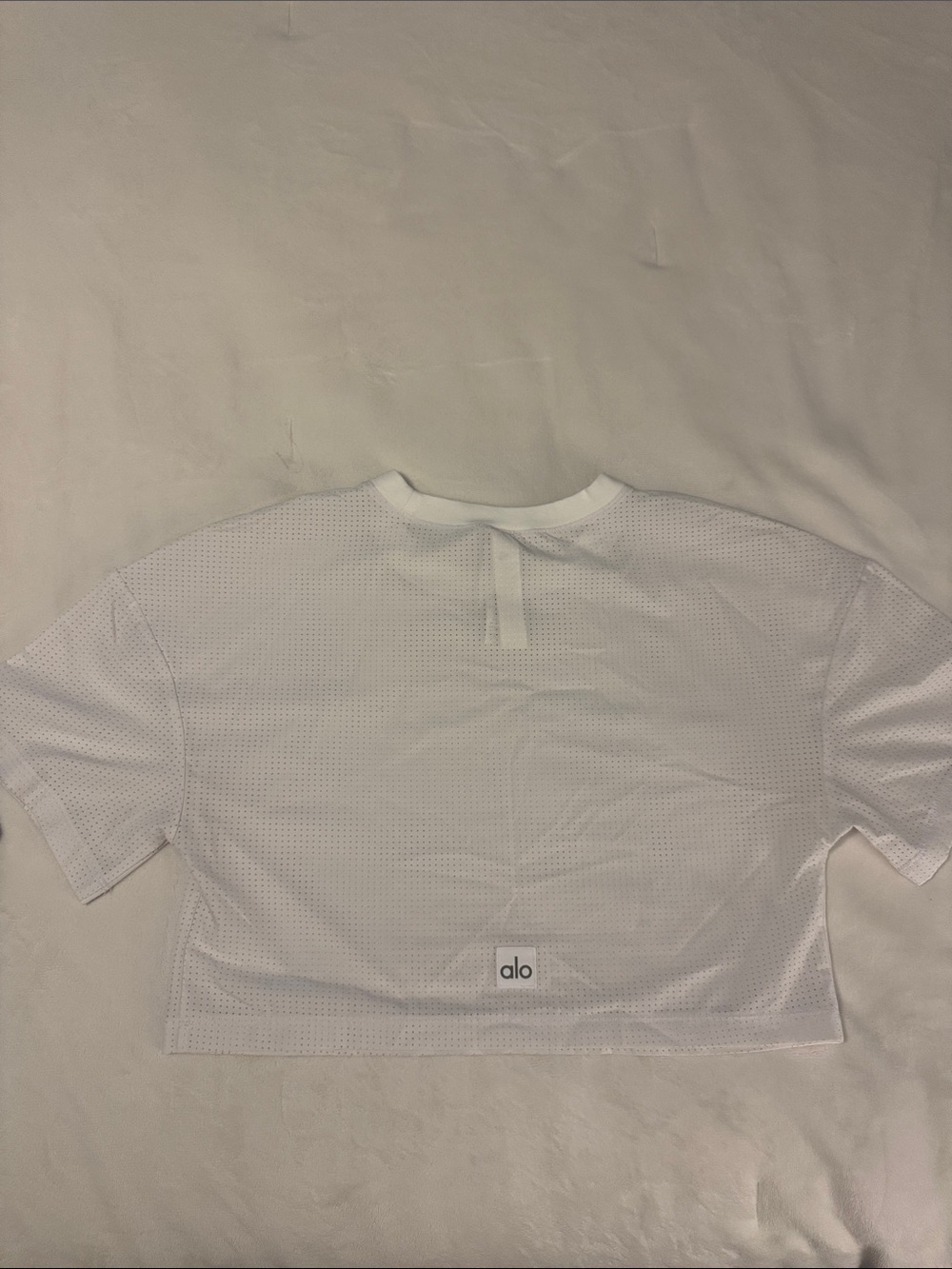 ALO Yoga White Mesh Cropped Top - Picture 2 of 3